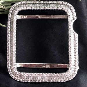 Zirconia Bezel Silver Case for Apple 2 series.